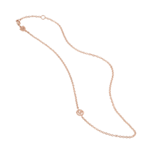 Catena corta rolò 45 cm in oro rosa 